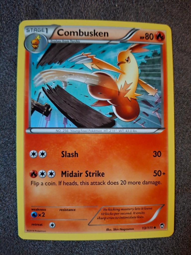 Pokémon Kaart Combusken - Losse Kaart, Ophalen of Verzenden, Gebruikt, Losse kaart
