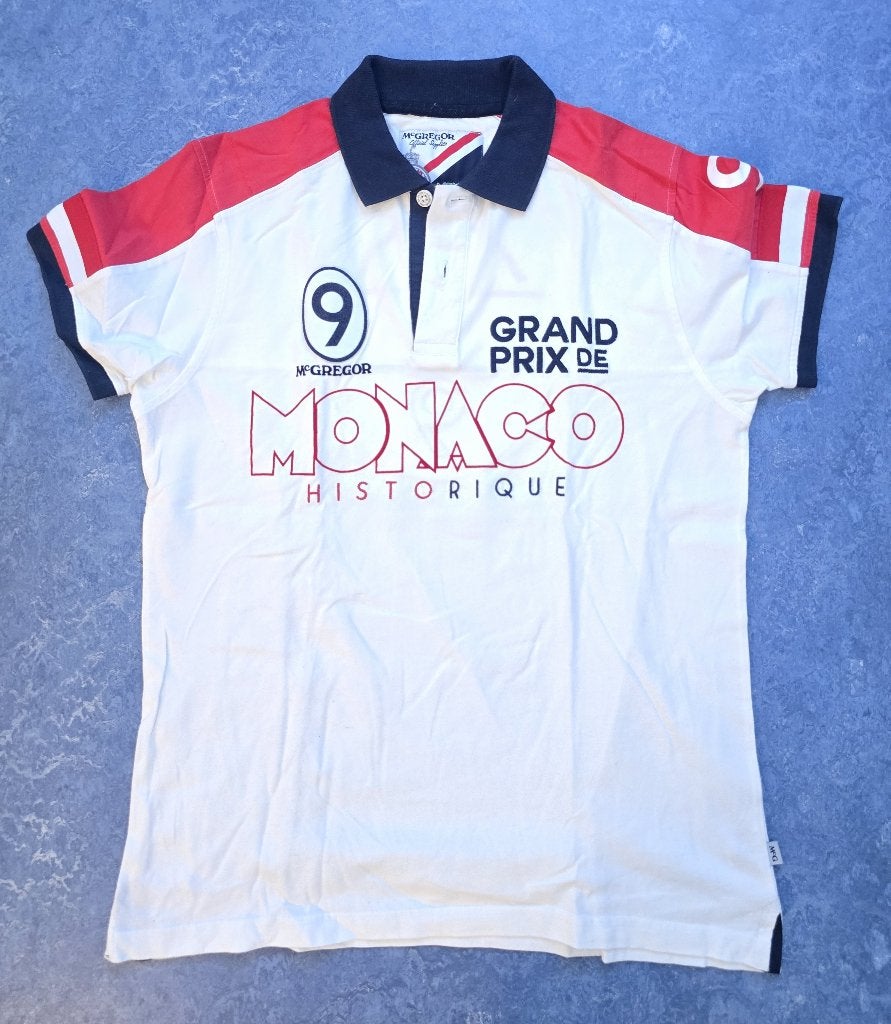 McGregor poloshirt Grand Prix de Monaco - XL, Kleding | Heren, Wit, Maat 56/58 (XL), Gedragen, Verzenden