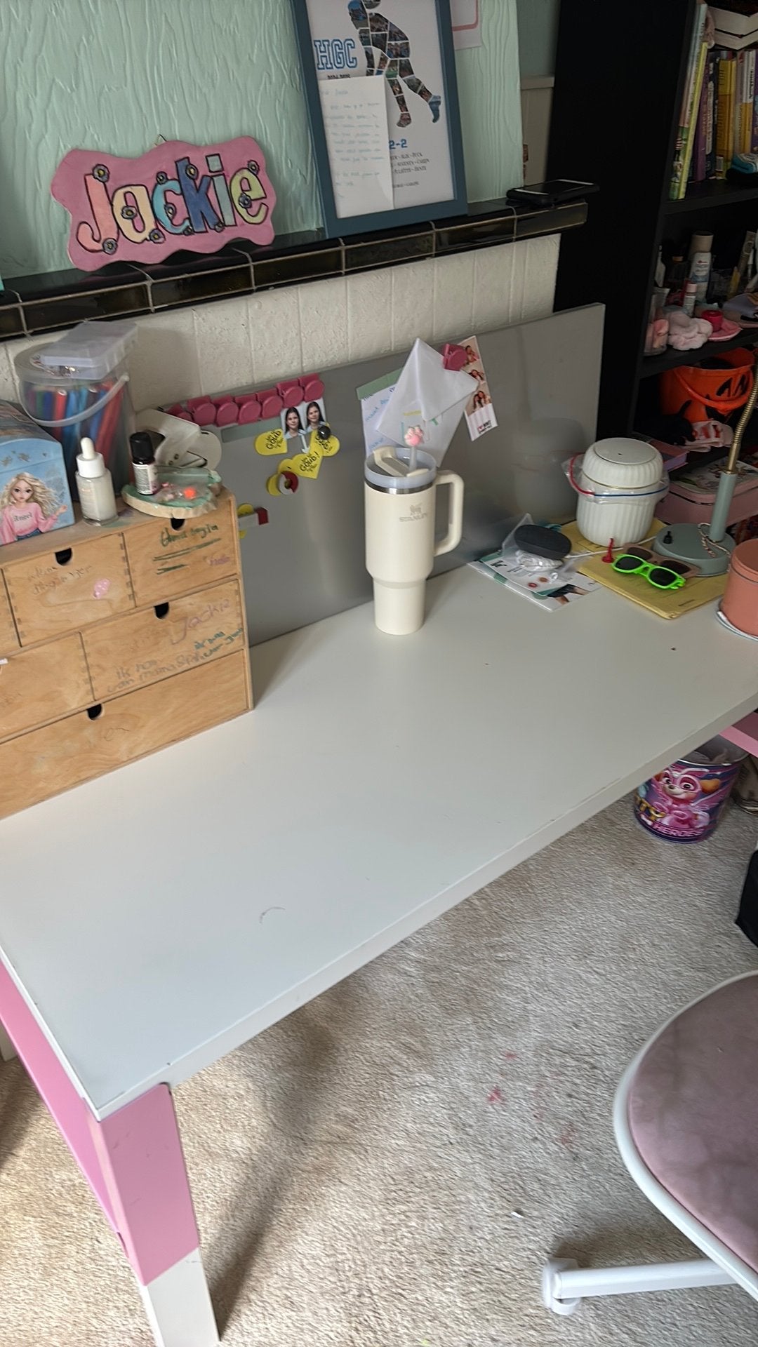 Kinderbureau Ikea type Pahl, Gebruikt, 128 cm, Kinderbureau, In hoogte verstelbaar