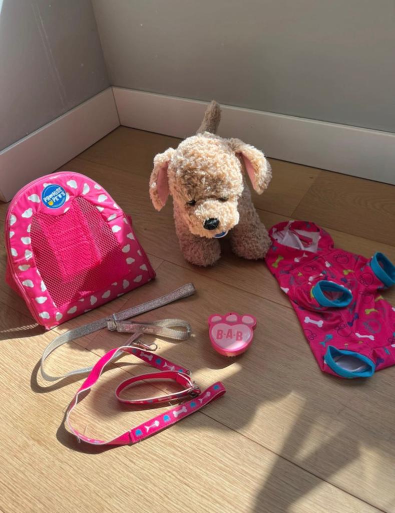 Build-A-bear honden knuffel set, Overige karakters, Met kleding of accessoire, Zo goed als nieuw, Middelgroot (20 tot 80 cm)