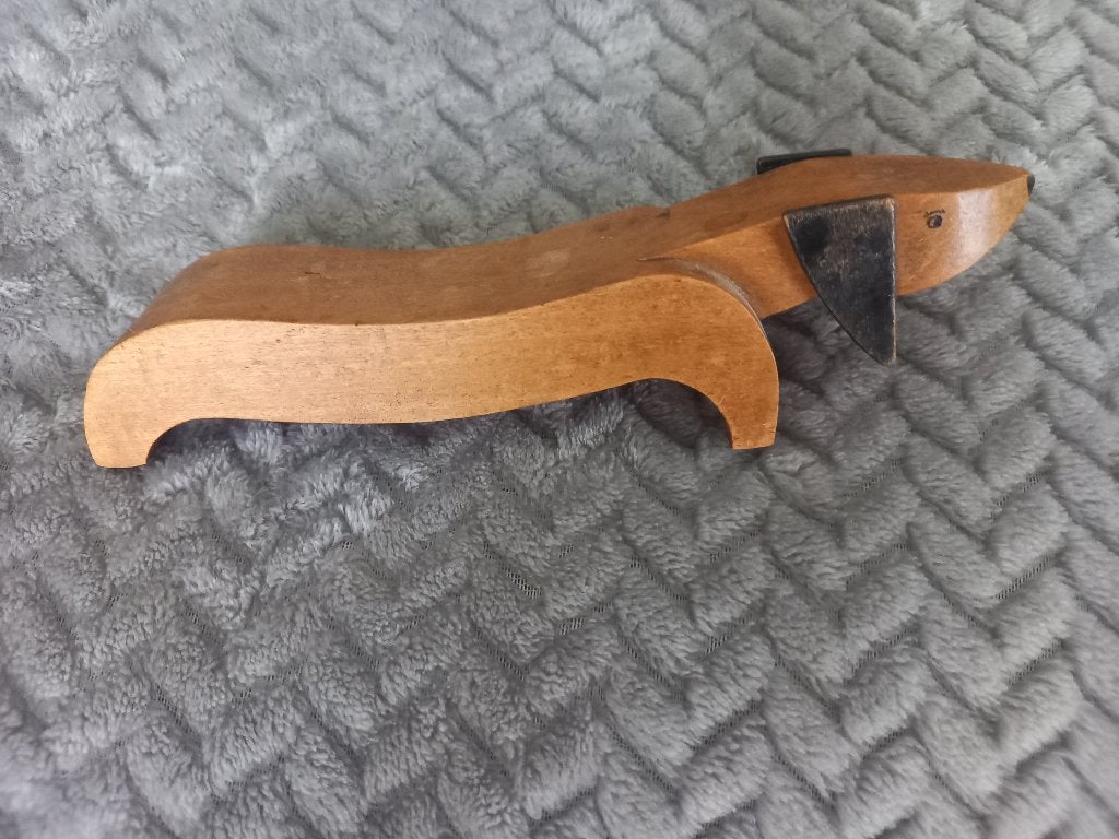 houten vintage hondje, Antiek en Kunst, Ophalen of Verzenden