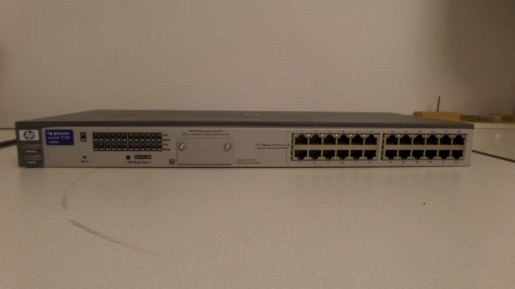 Netwerkswitch, HP Procurve, 2124, J4868A-(#9208), Computers en Software, Ophalen of Verzenden, Gebruikt