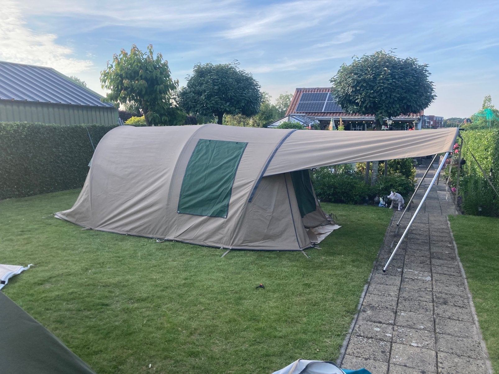 Falco Buizerd 250 tunnel tent Bax 3 persoons, Caravans en Kamperen, Tenten, Ophalen, Gebruikt, Tot en met 3