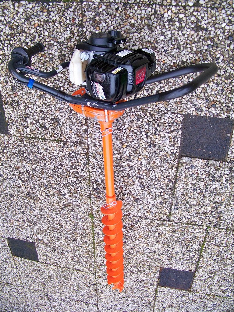 Honda M240H éénmans grondboor met 100 mm boor en verlengstuk, Ophalen, Gebruikt, Grondboor, Honda
