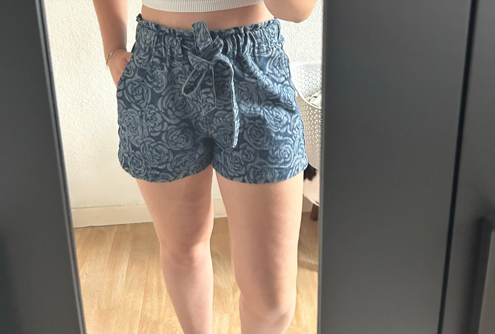 My Jewellery shorts met rozenprint, Kort, Blauw, Ophalen of Verzenden, Zo goed als nieuw