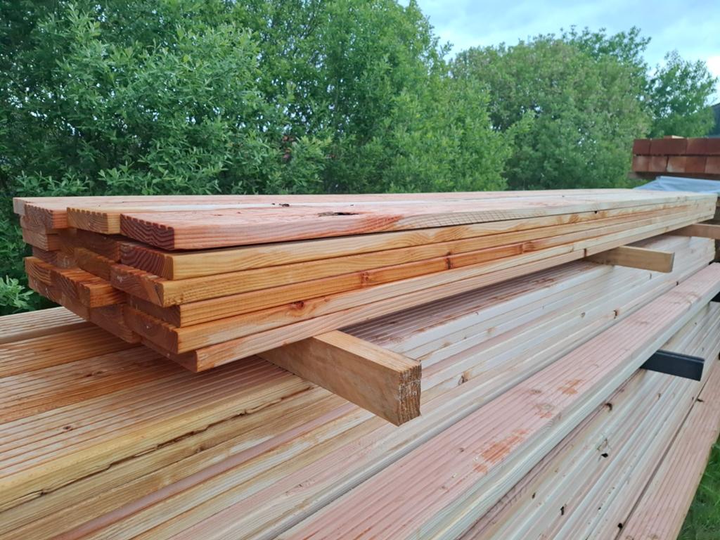 Restpartij 24 st douglas vlonderplanken 4 m bezorgen mogelij, Ophalen, Nieuw, 250 cm of meer, Planken