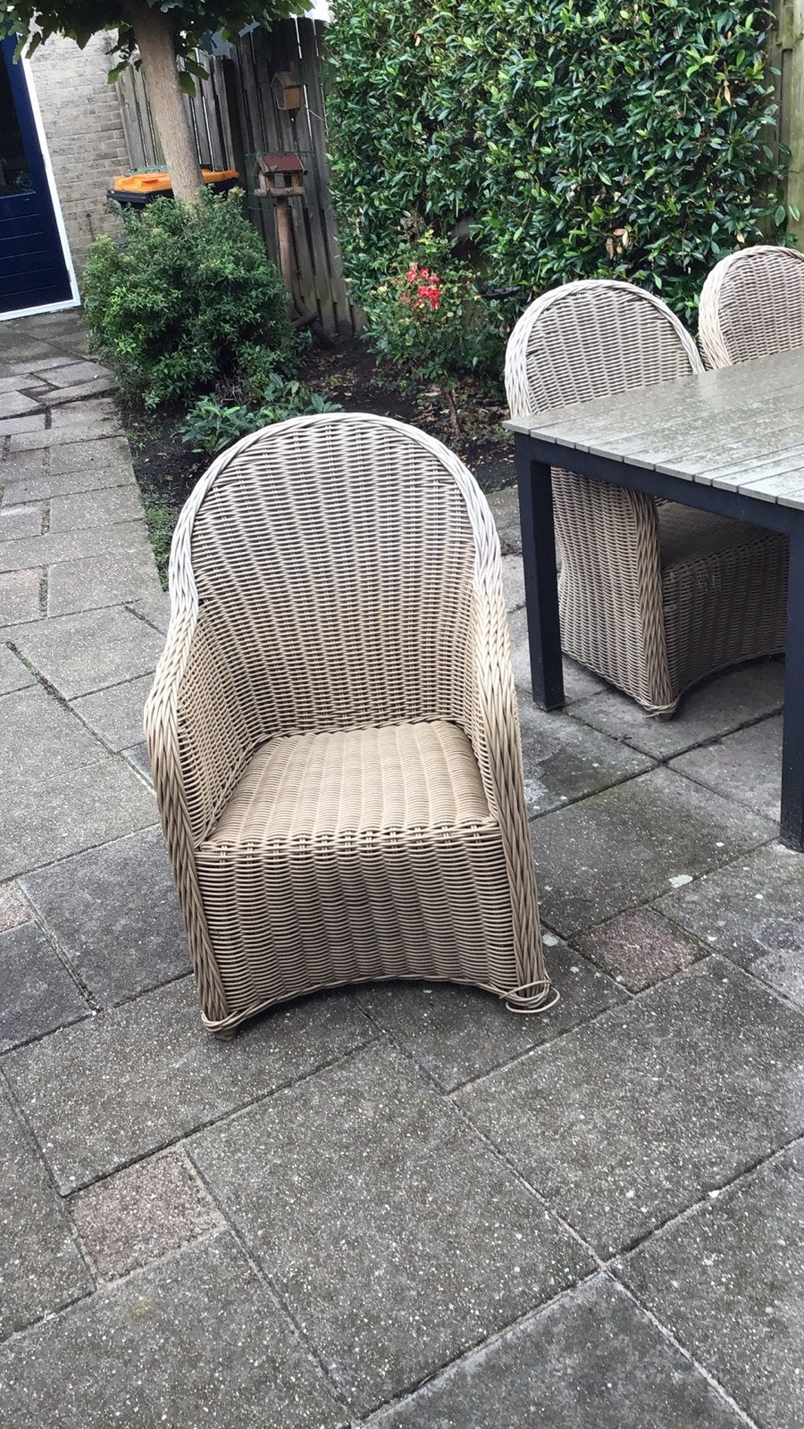 Wicker tuinstoel - Comfortabel en stijlvol, Tuin en Terras, Ophalen of Verzenden, Gebruikt, Wicker