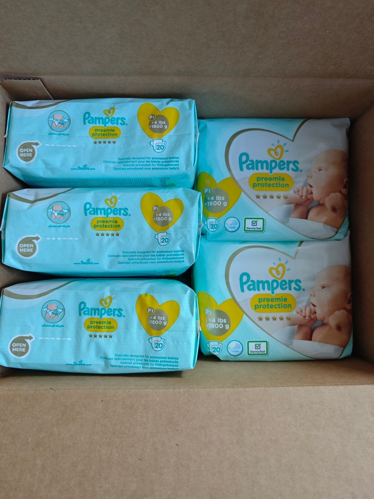 10x Pampers Premium Protection Luiers maat 0 P1 20 stuks Nie, Overige merken, Overige typen, Nieuw, Ophalen of Verzenden