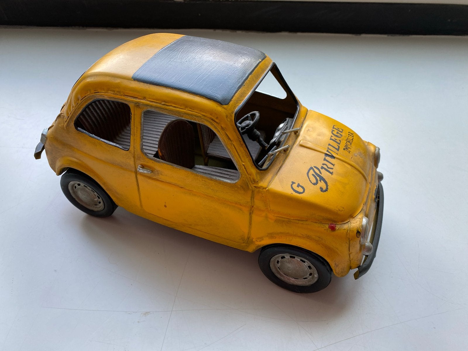 Vintage Fiat 500 - Schaalmodel - Metaal, Ophalen of Verzenden, Gebruikt, Auto, Overige merken