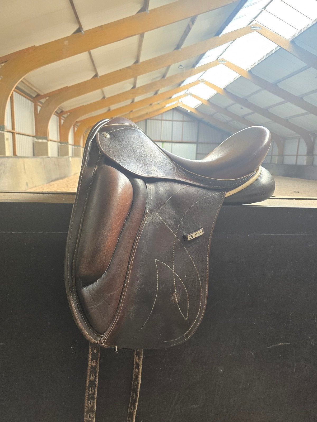 Mooi bruin Anatomica S line zadel., Anatomica, Gebruikt, Zachte zit, Dressuur