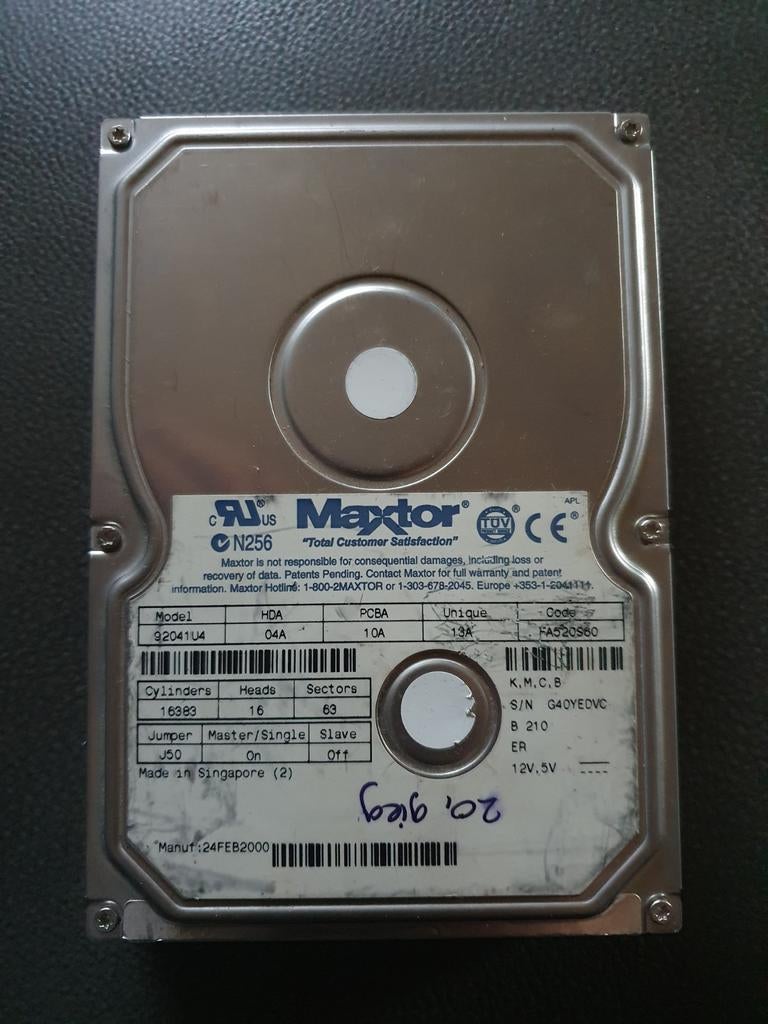 Maxtor DiamondMax VL 20 20,4GB IDE Harde Schijf, Computers en Software, Harde schijven, Gebruikt, Desktop, Intern, HDD, IDE, Ophalen of Verzenden
