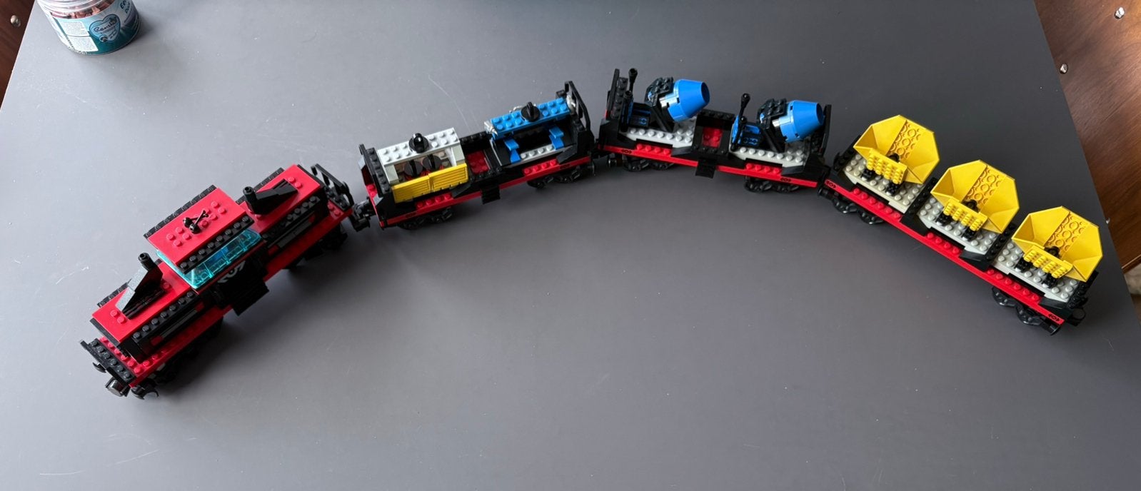 Lego 4565 9v locomotief met wagons, Gebruikt, Overige thema's, Lego, Ophalen of Verzenden