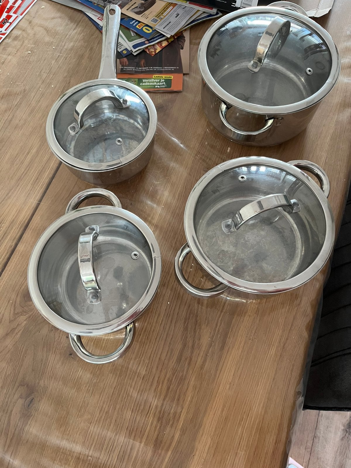 Pannenset, Ophalen, Gebruikt, Pannenset, Rvs