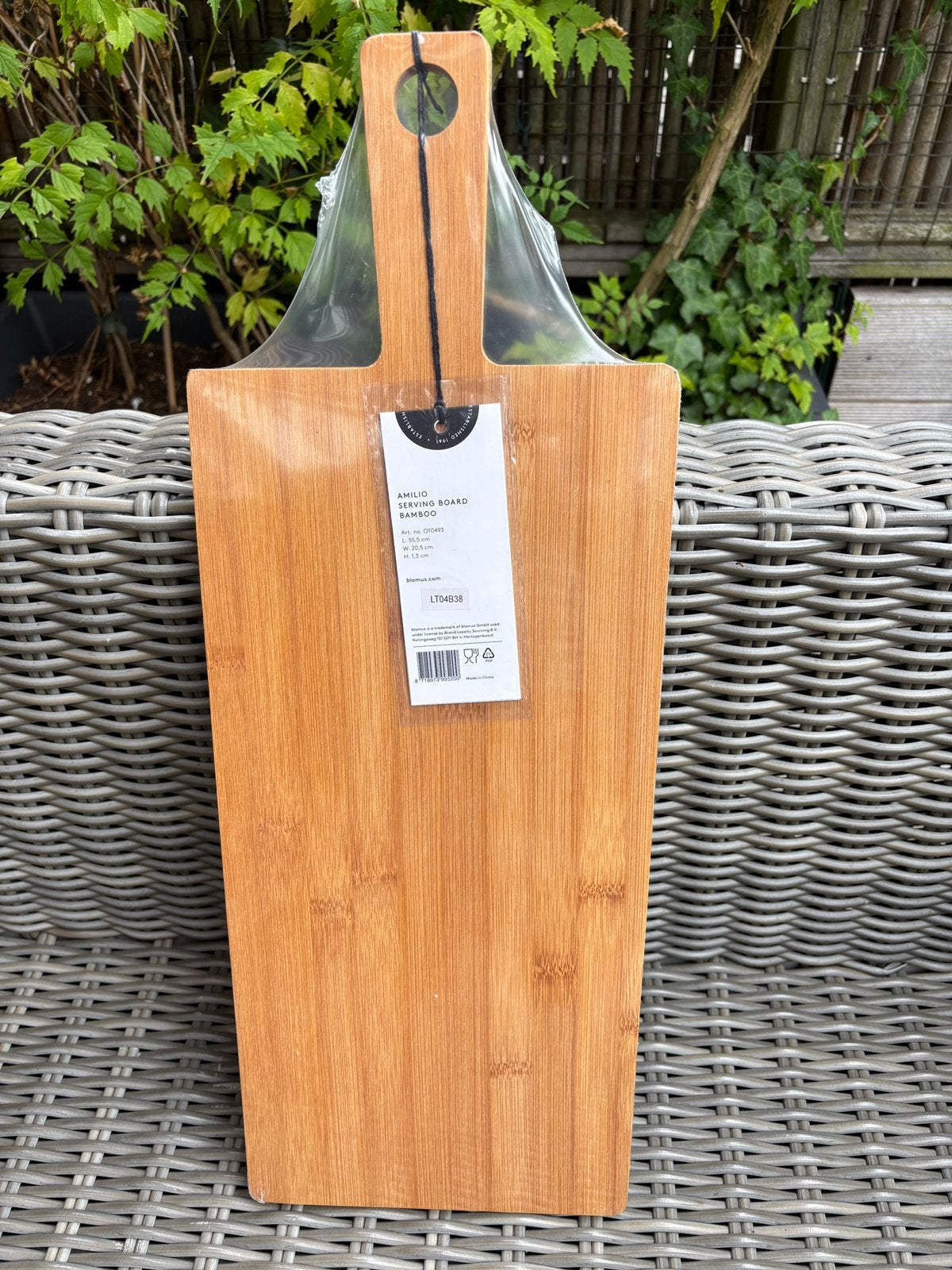 Blomus borrelplank 55x20 cm, Ophalen of Verzenden, Nieuw, Hout, Bruin
