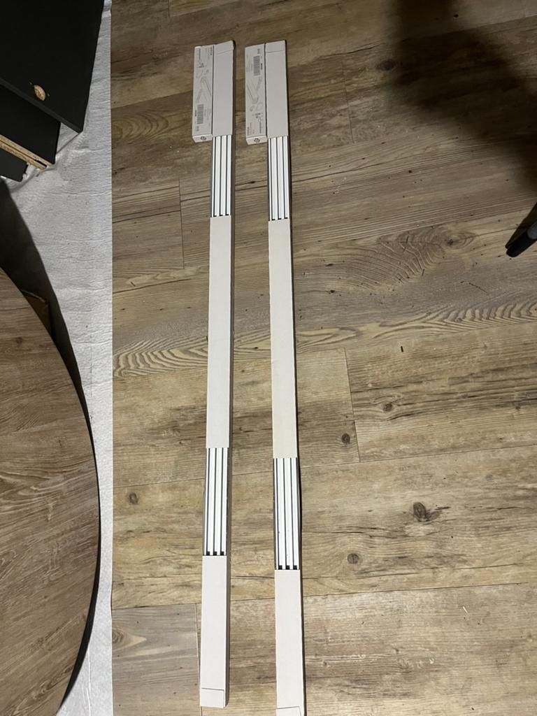 IKEA VIDGA Gordijnrails - 2 stuks, 140 cm, Ophalen, 100 tot 150 cm, Wit, Nieuw