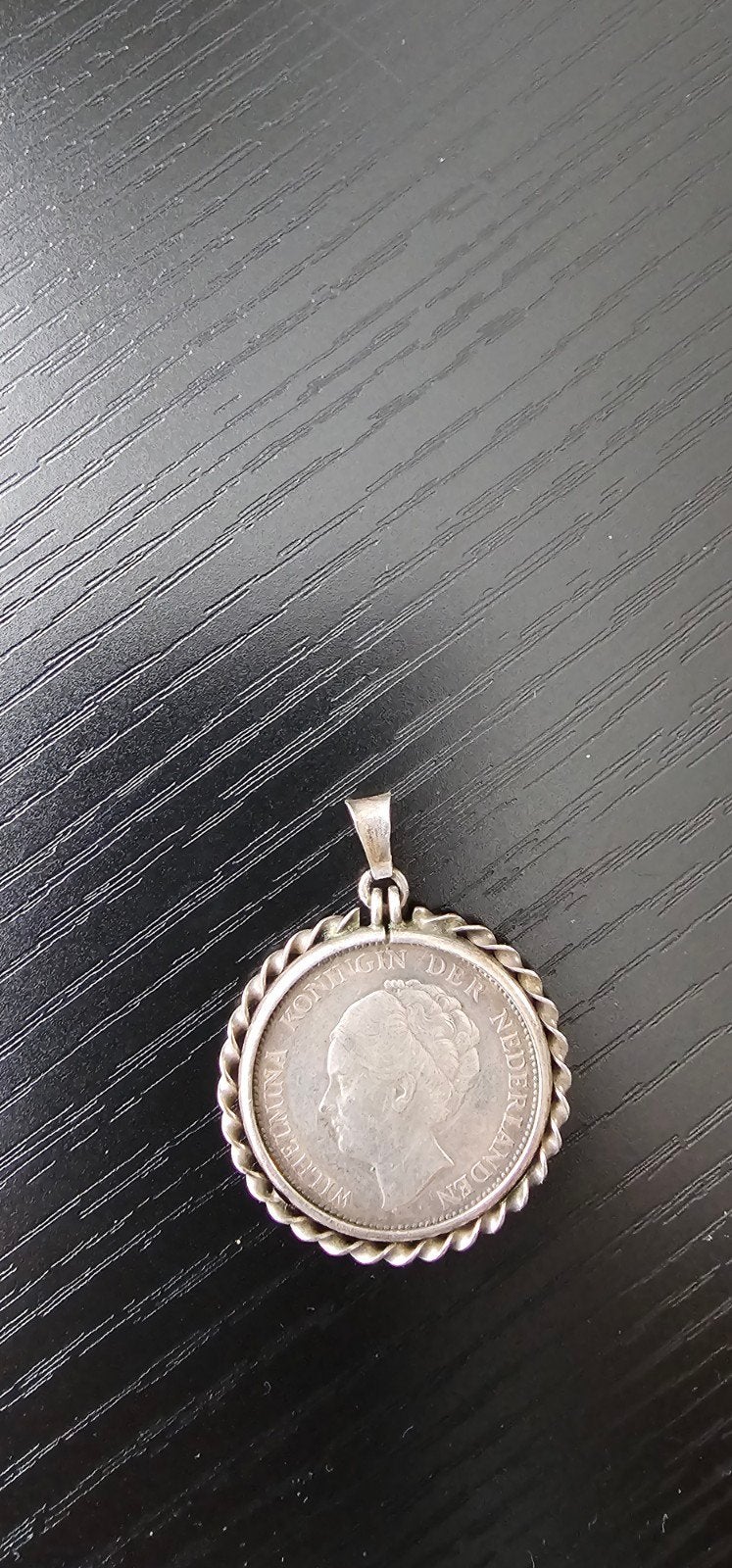 Zilveren Gulden 1929 Koningin Wilhelmina hanger, 1 gulden, Verzenden, Zilver, Koningin Wilhelmina
