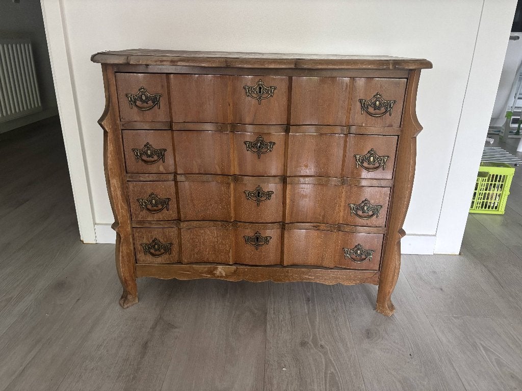 Mooie Klassieke Houten Ladekast / Commode, Ophalen, Gebruikt, 3 of 4 laden, Minder dan 100 cm
