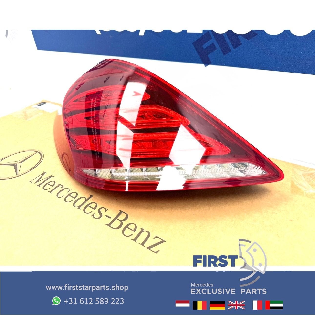 W222 S KLASSE ACHTERLICHT LINKS A2229065401 VOL LED LINKER A, Gebruikt, -, Ophalen of Verzenden, -