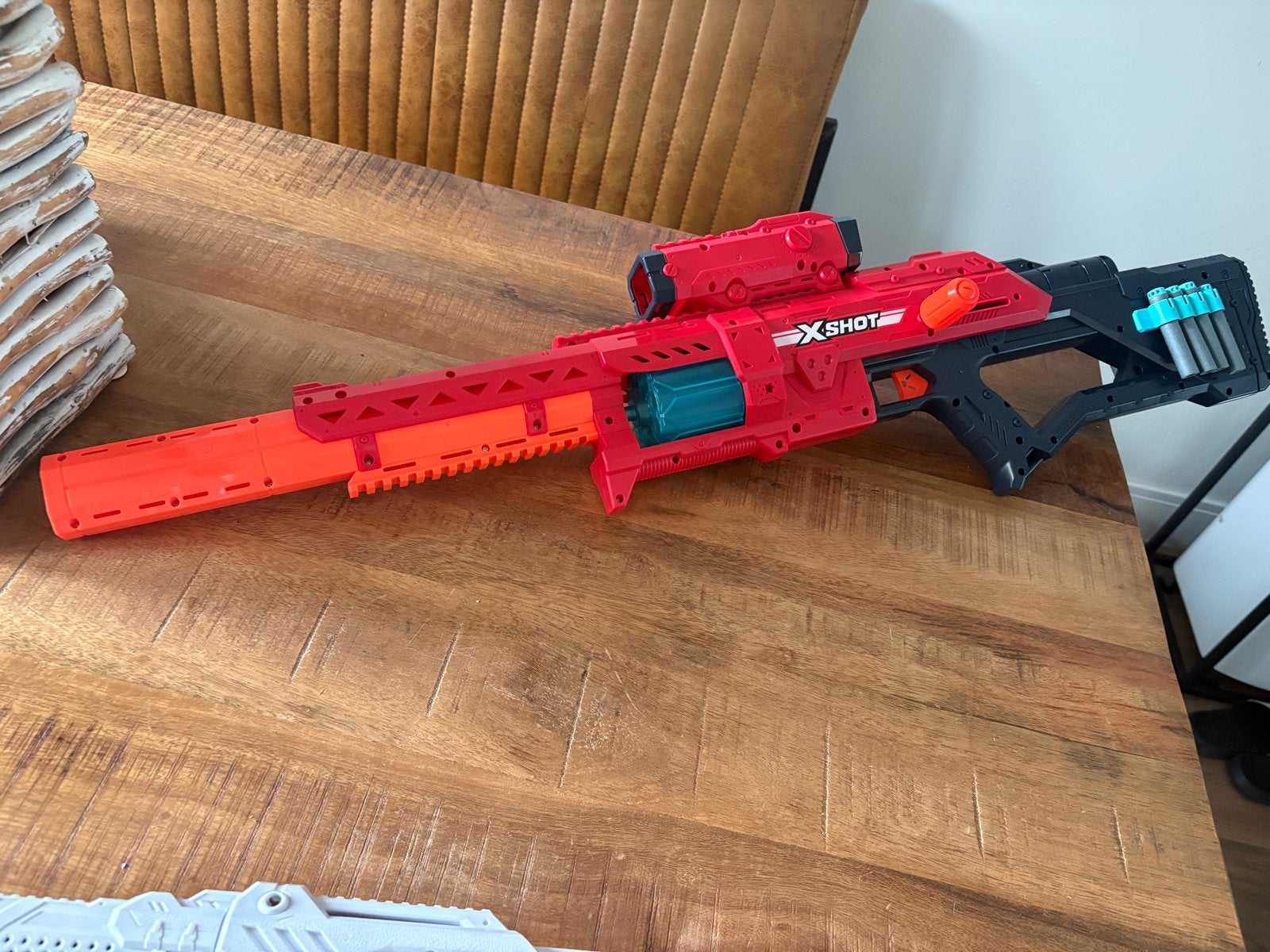 X-Shot Insanity Mad Mega Barrel Blaster Speelgoedgeweer, Ophalen, Zo goed als nieuw