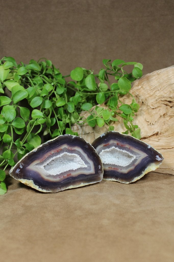 Agaat geode set, Ophalen of Verzenden, Mineraal