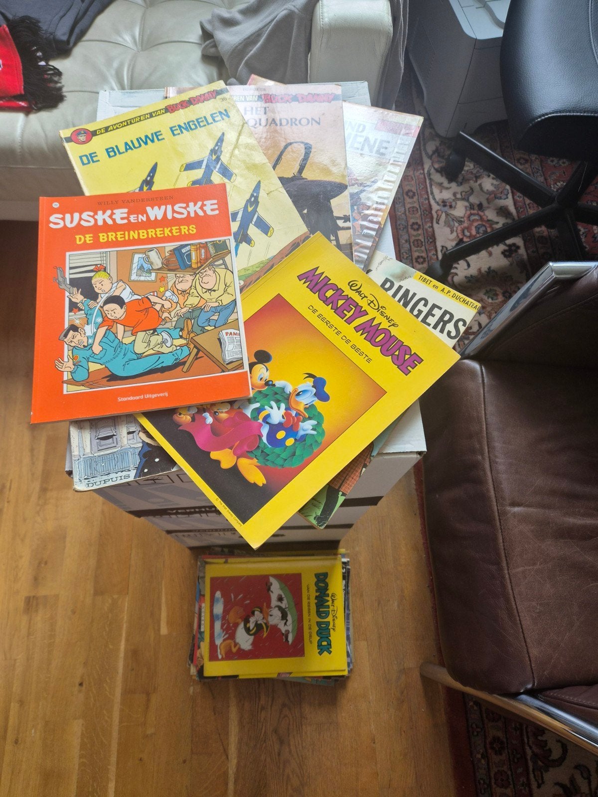 3 verhuisdozen vol stripboeken, Meerdere stripboeken, Ophalen, Gelezen