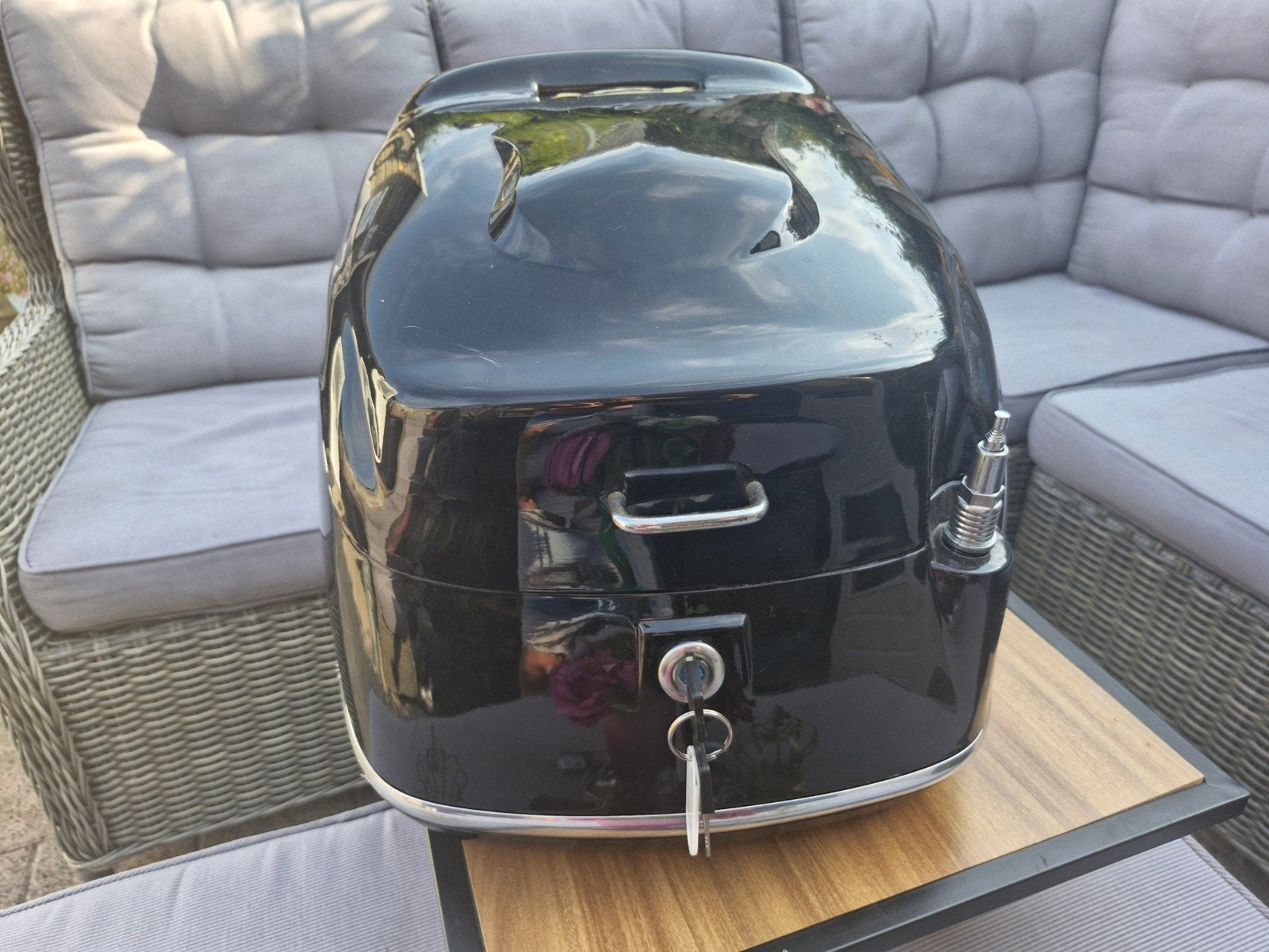 Scooter topkoffer met rugleuning, Ophalen, Gebruikt