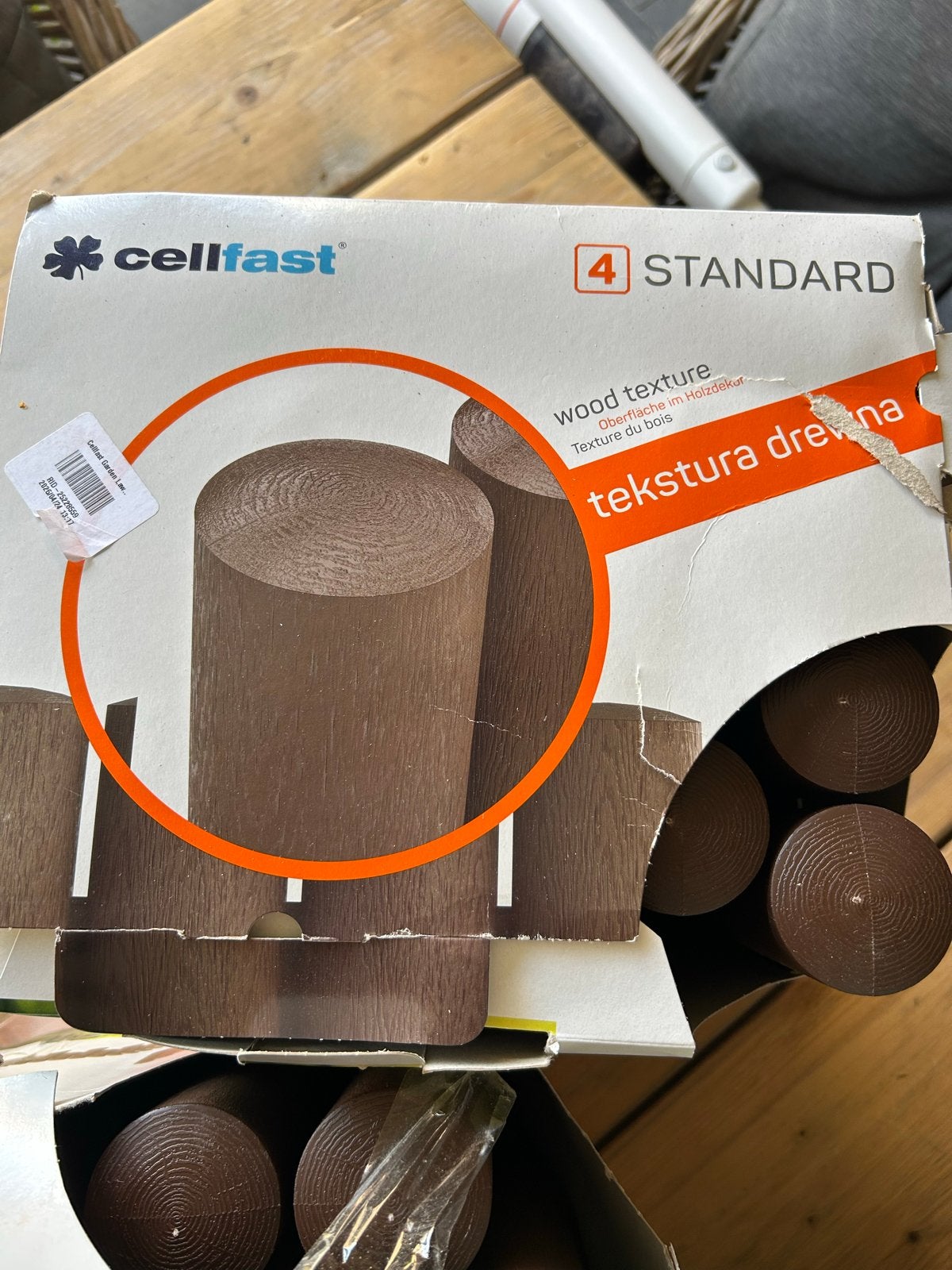 Cellfast Tuinpalissade - 2x 2.3m - Bruin, Tuin en Terras, Bielzen en Borders, Kunststof, Ophalen of Verzenden, Border, Minder dan 25 cm