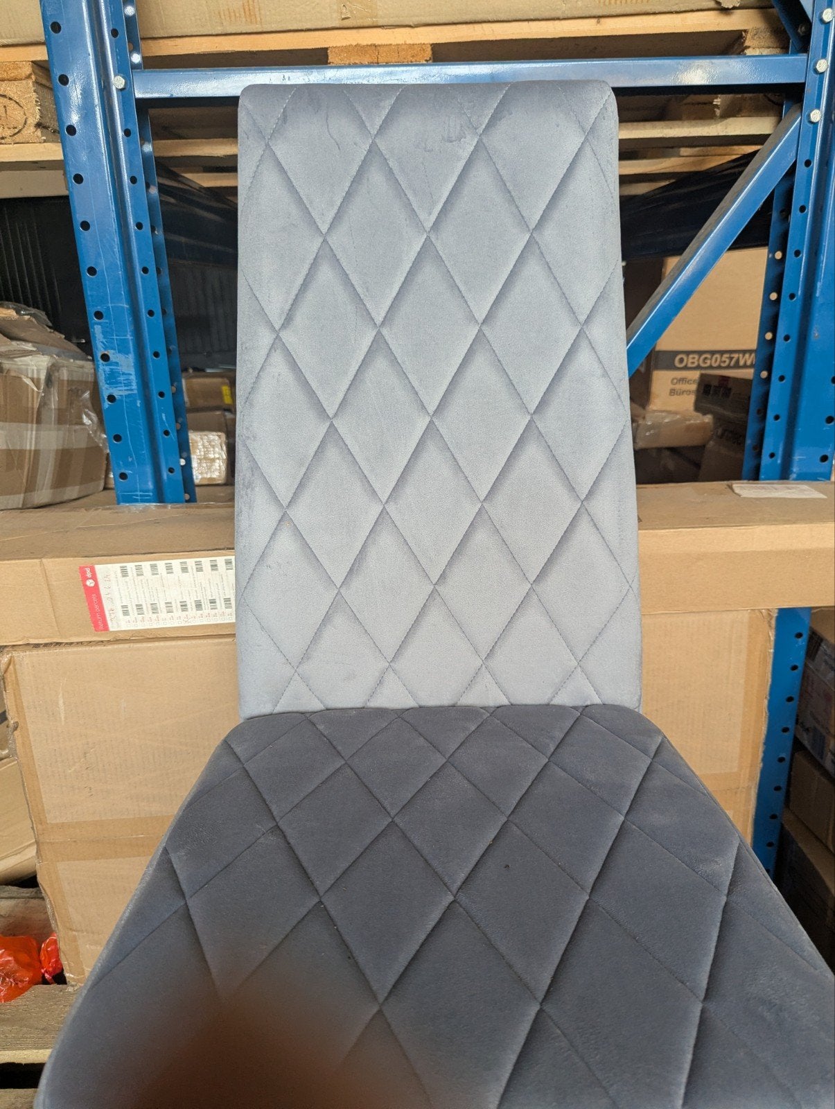eetkamer stoelen - set van 4 - metaal stof - grijs - nieuw, Ophalen, Info@redealer.nl, Metaal, Redealer