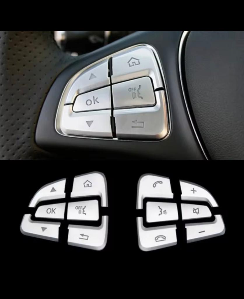 Mercedes stuur knoppen zilver, Ophalen of Verzenden, Mercedes-Benz