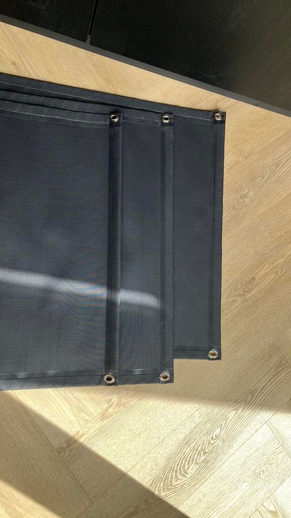 Screendoek met tourniquets signaalzwart, Minder dan 150 cm, Ophalen of Verzenden, Nieuw