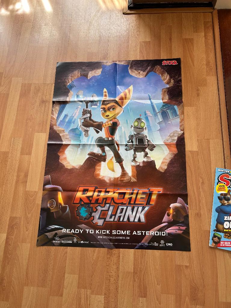 Poster groot rachet clank en achterkant dragonball z & alvi, Rechthoekig Staand, Ophalen of Verzenden, Zo goed als nieuw, A1 t/m A3