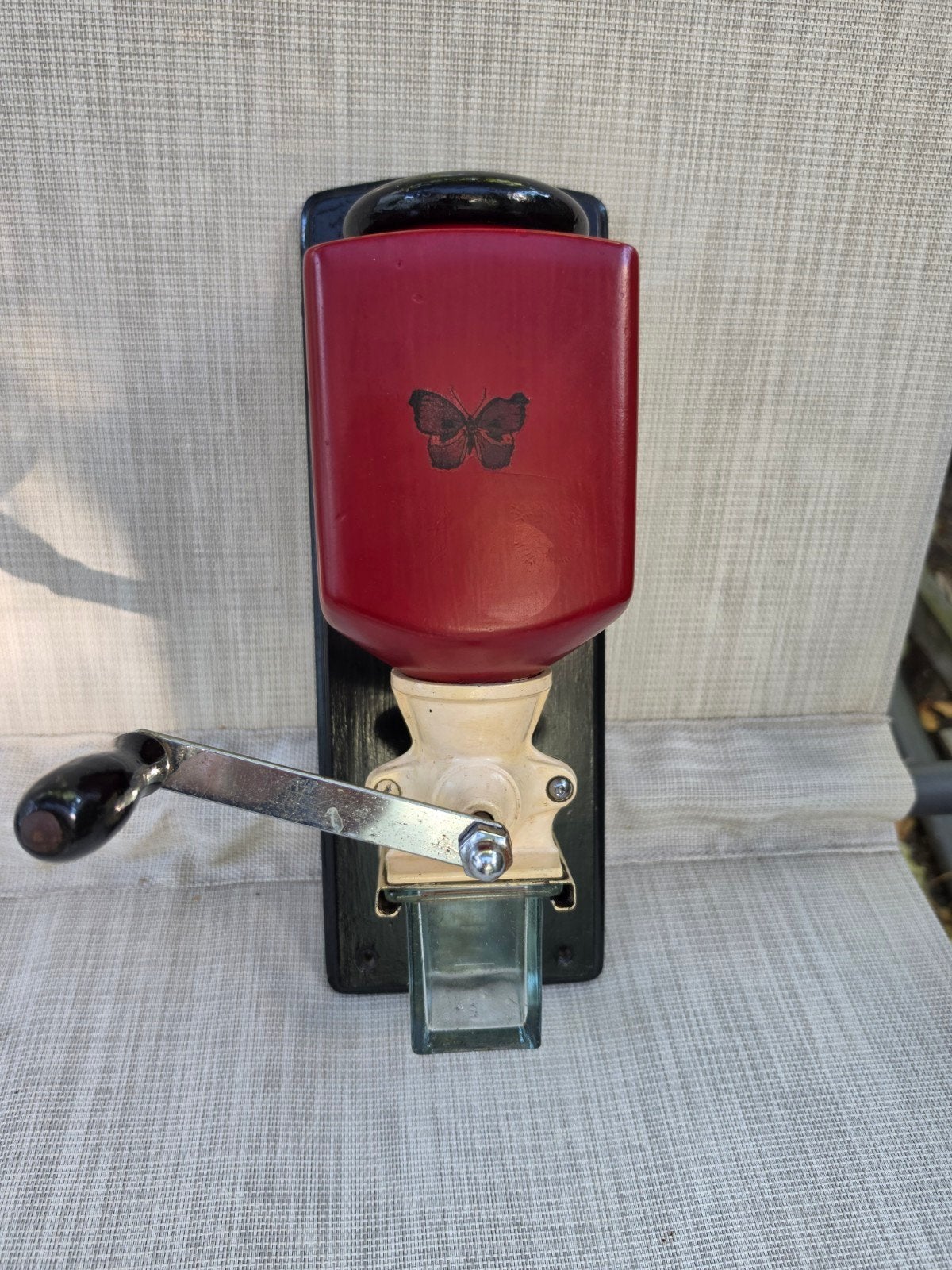 Vintage wand koffiemolen - uit jaren 50-60 - werkend, Ophalen