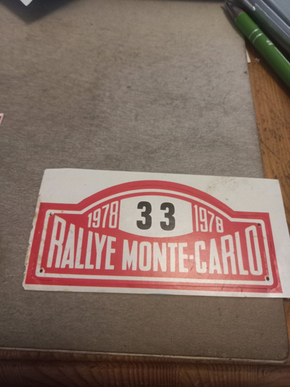 Rallye Monte-Carlo 1978 Sticker - Nummer 33, Ophalen of Verzenden