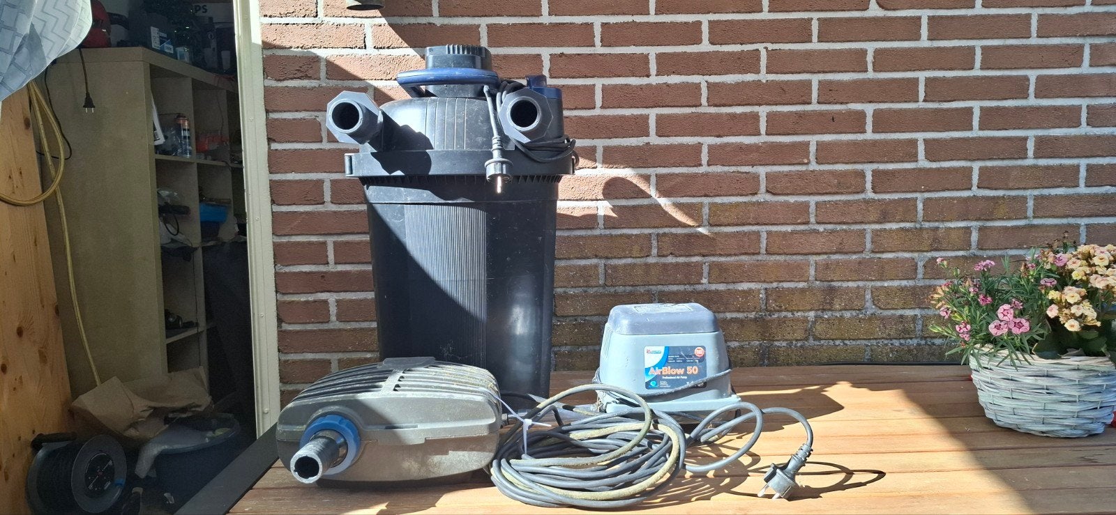 Vijverfilter en pomp set - Gebruikt, Ophalen, Gebruikt, Vijverfilter