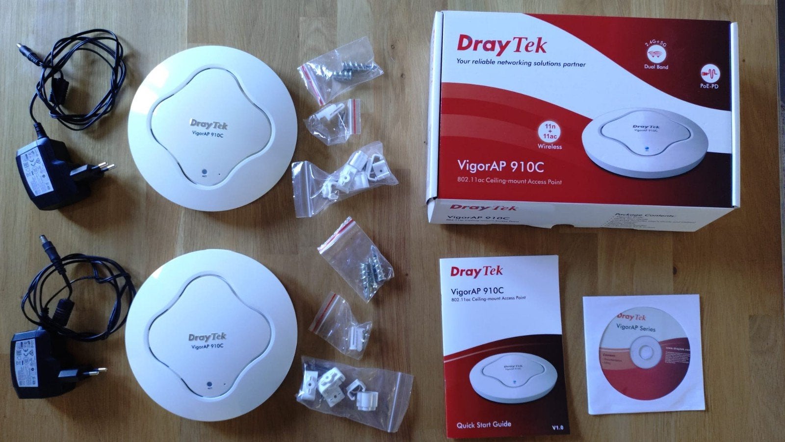 DrayTek VigorAP 910C access point - 2 stuks, Ophalen of Verzenden, Zo goed als nieuw, DrayTek