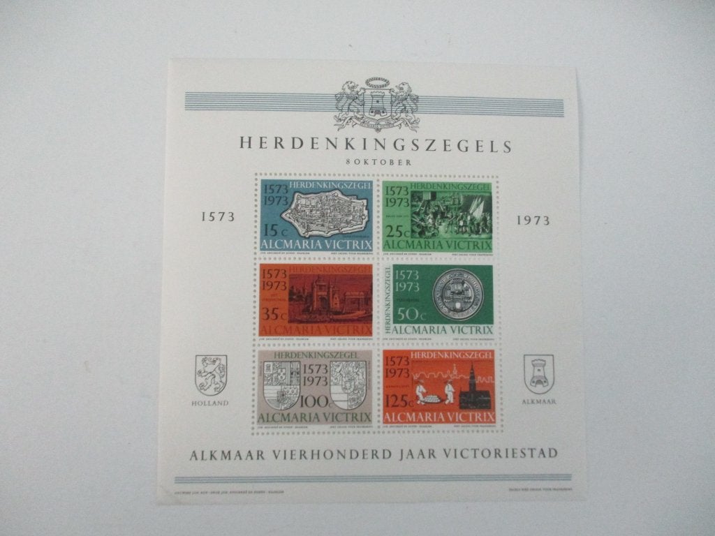 Herdenkingszegels Alkmaar 400 jaar Victoriestad 1973, Postzegels en Munten, Postzegels | Nederland, Verzenden, Na 1940, Postfris