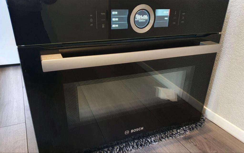 Luxe Bosch combi-oven/magnetron, Ophalen, 45 tot 50 cm, Gebruikt, Bosch