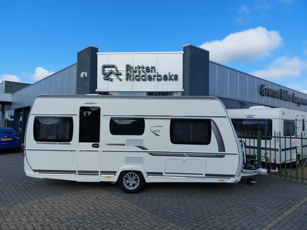 Fendt Saphir 465 TG (ZEER COMPLEET), Caravans en Kamperen, Overige typen, Standaardzit, Schokbreker, Bedrijf