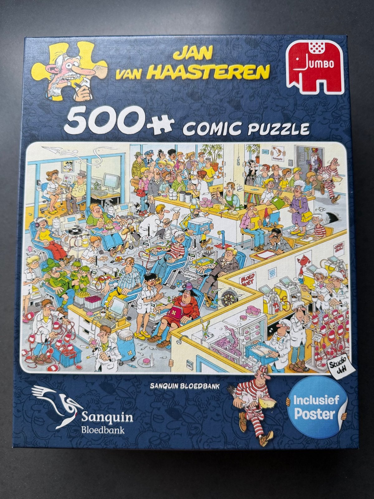 Jan van Haasteren 500+ Comic Puzzel - Sanquin Bloedbank, Ophalen, Zo goed als nieuw