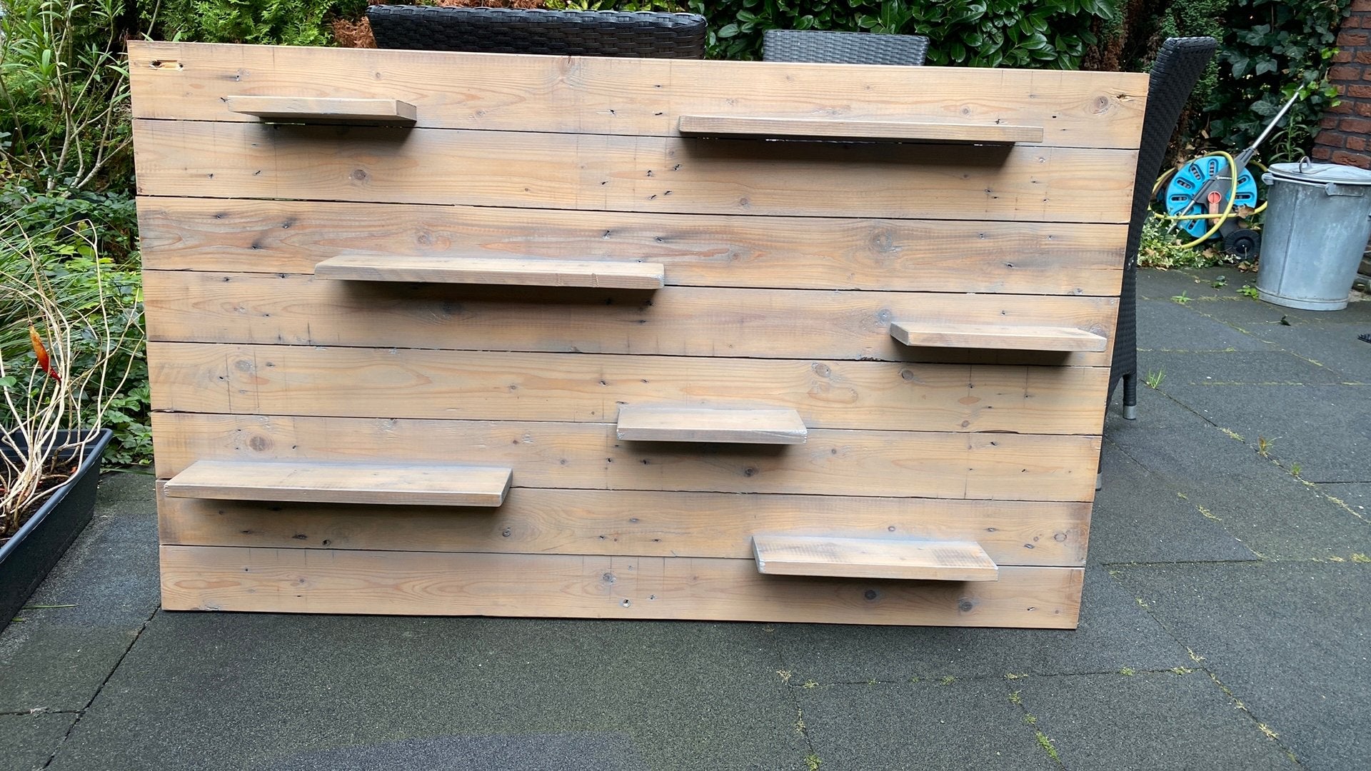 Gratis wandrek wand plank steigerhout 135x80, Ophalen, Gebruikt