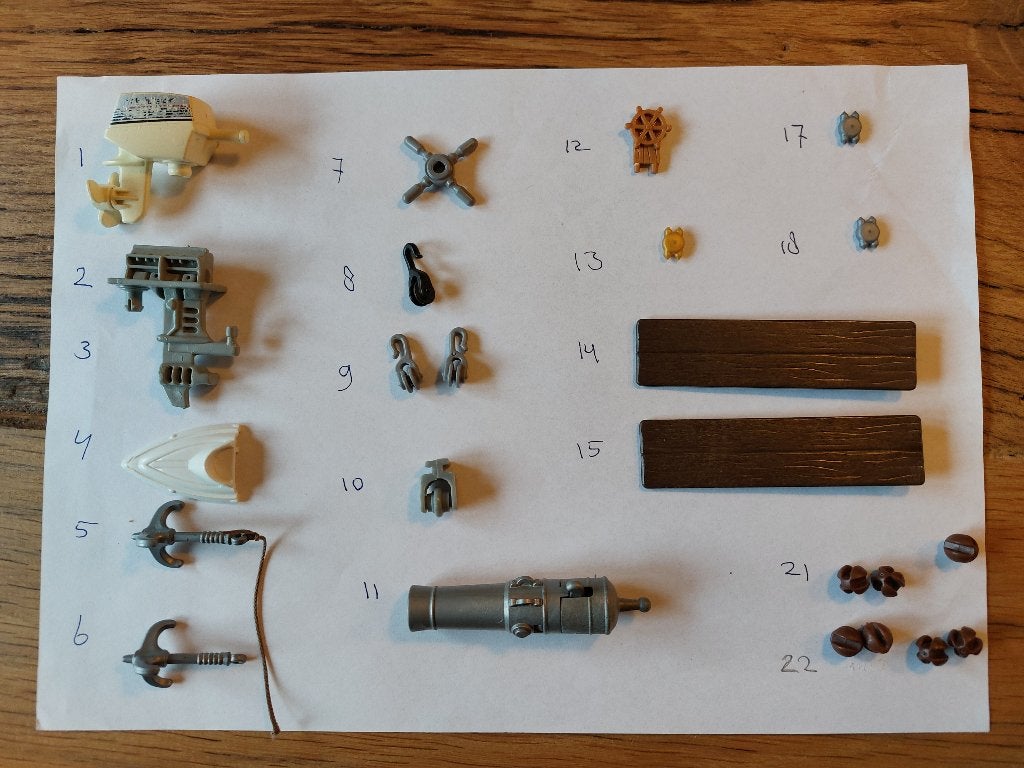Playmobil onderdelen boot, manden en koffers, Gebruikt, Losse onderdelen, Overige typen, Ophalen of Verzenden