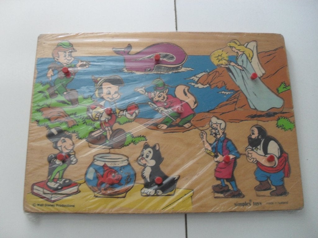 simplex knoppenpuzzel walt disney pinokkio, Ophalen of Verzenden, Gebruikt
