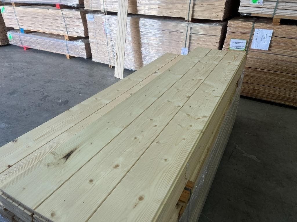 Vuren planken, vloerdelen 17x185mm, 2m50 lang, €15,50 per m2, Doe-het-zelf en Verbouw, Minder dan 25 mm, Nieuw, Ophalen of Verzenden