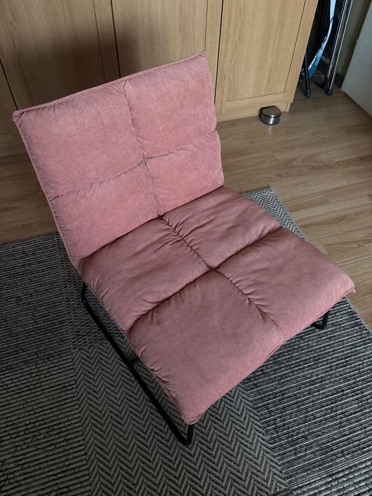 Fauteuil Olivia oudroze - Xenos - Rookvrij huis, Ophalen, 75 tot 100 cm, Zo goed als nieuw, Stof