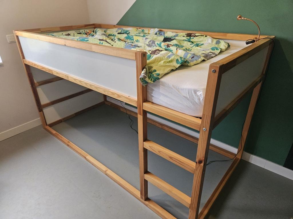 Ikea Kura keerbare halfhoogslaper + 2 kasten, Ophalen, Gebruikt, Eenpersoons, Hoogslaper