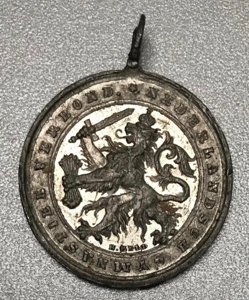 A historical medal, 9th Nederlandsch Gymnastiek Verbond 1878, Ophalen of Verzenden, Overige materialen
