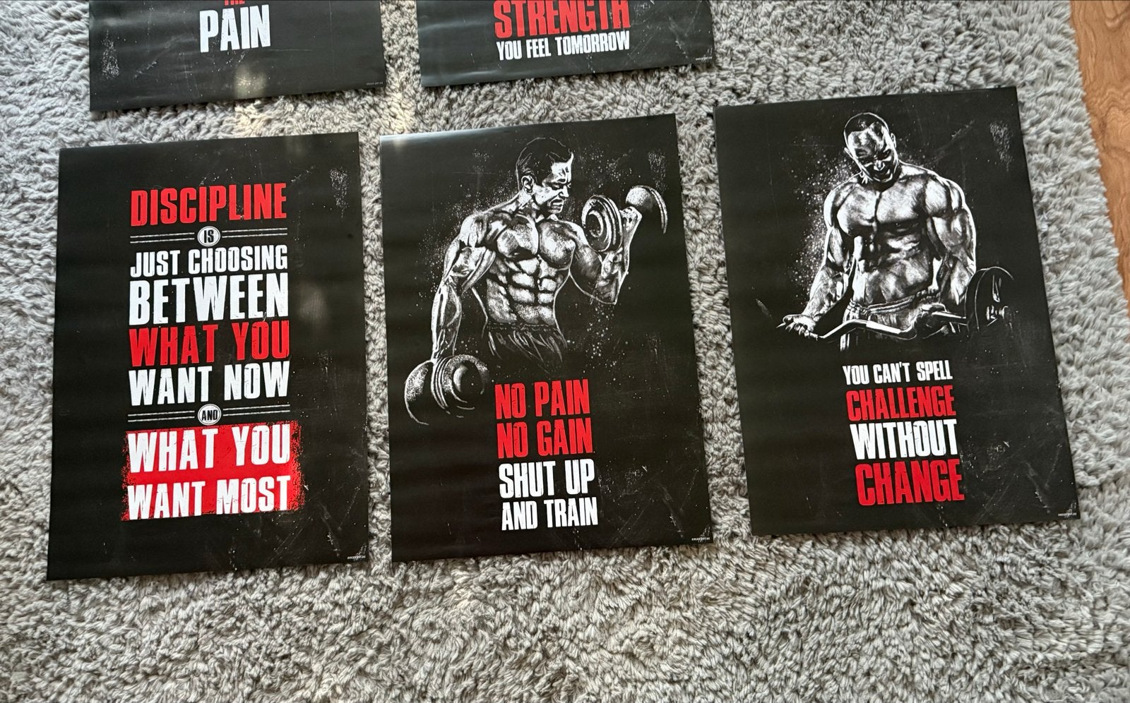 Motiverende Gym Posters - Set van 10, Ophalen, Gebruikt