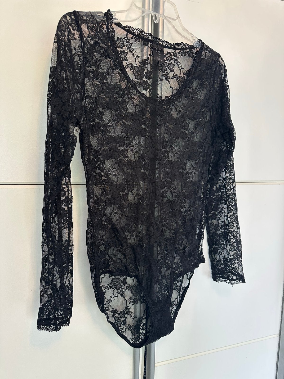 Prachtig zwart kanten Hunkemöller Bodique bloesje met knopje, Ophalen of Verzenden, Zwart, Body of Korset
