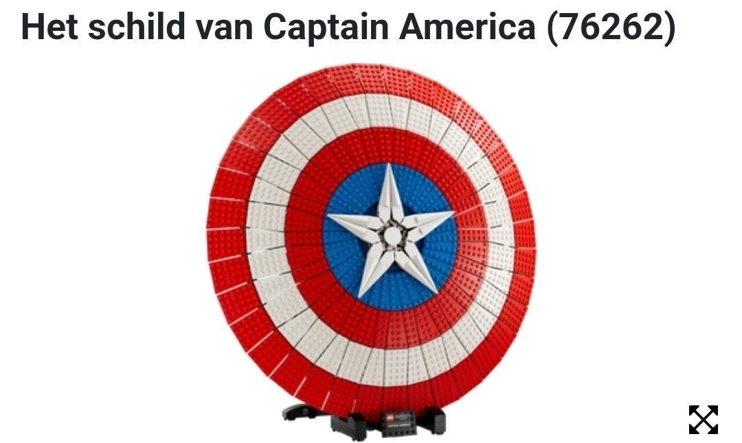LEGO Captain America Schild (76262) -Nieuw in doos, Ophalen, Zo goed als nieuw, Overige merken