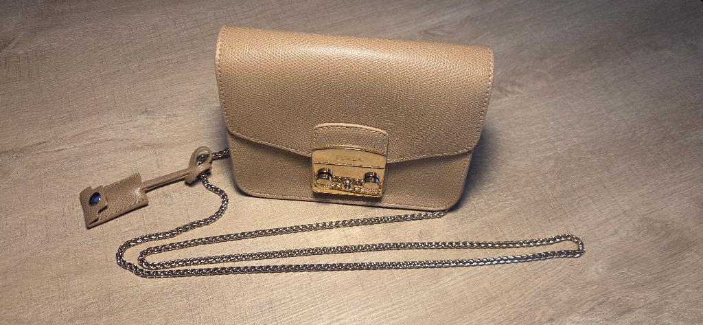 Furla tas taupe, Ophalen of Verzenden, Zo goed als nieuw, Beige, Handtas